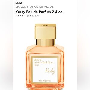 Maison Francis Kurkdjian Kurky Eau de Parfum Bottle - Peach and Gold